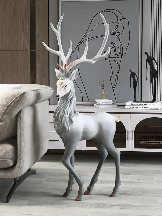120cm Nordic Style Creative Deer Statue, Home Decoration, Gifts, Interior Decoration, Large Living Room Ornaments, Handicrafts